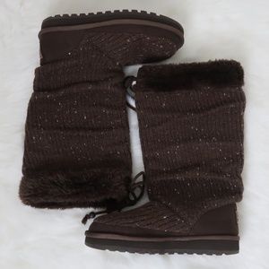 Sketchers Australia Knit Boots 8.5 Brown
